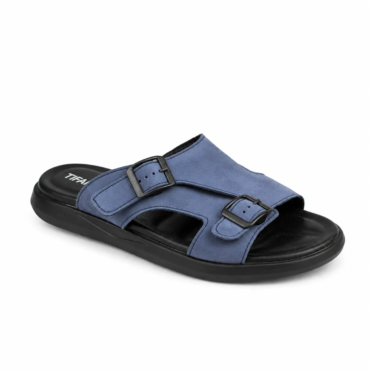 Sandales pour homme 035 bleu daim nibique